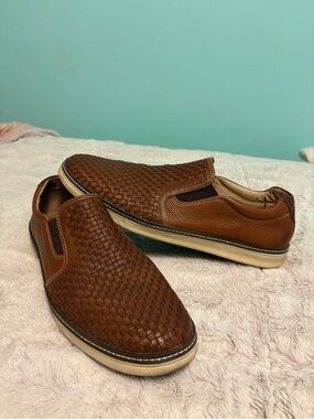 Johnson and Murphy Men's Woven Slip-On Loafers